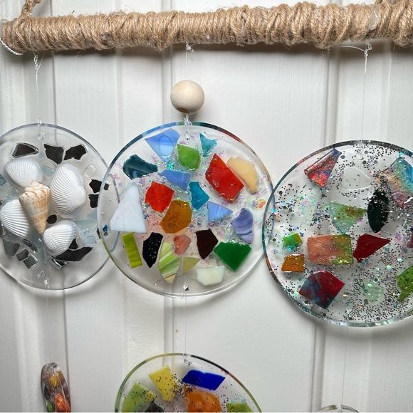 Hanging wall decor OOAK Assemblage Art Handmade Mosaic Indoor/Outdoor - Picture 14 of 14